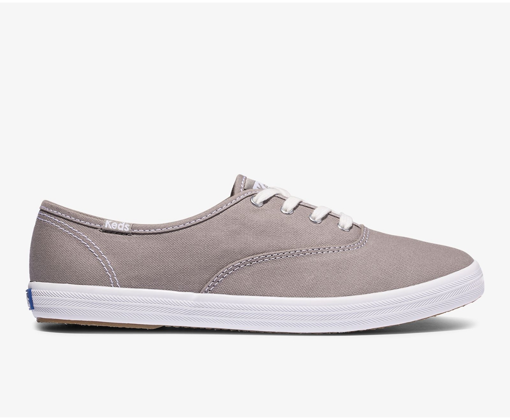 Tenis Keds Mujer Grises - Champion Organic Cotton Lona - 6583-WIFJN